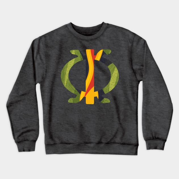 Wawa Aba Tree Seed Adinkra symbol in pan african colors Crewneck Sweatshirt by tatadonets